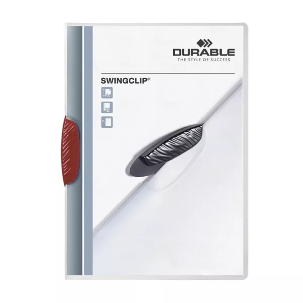 Durable Swingclip A4 30lapos piros clip-mappa