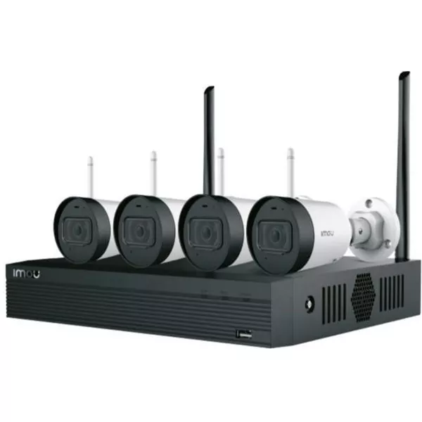 IMOU 4db wifi 2MP Full-Color csőkamerával/1 db 4 csatornás Wifis hálózati rögzítő/1TB HDD vezeték nélküli megfigyelő sze