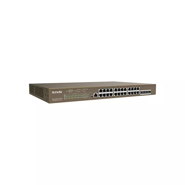 Tenda TEG5328P-24-410W 24port GbE LAN PoE (370W) L3 menedzselhető switch