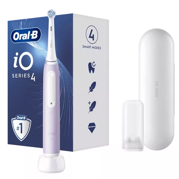 Oral-B iO Series 4 fehér-levendula lila elektromos fogkefe