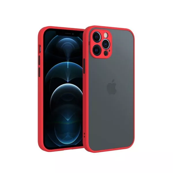 Cellect CEL-MATTIPH1467PMRBK iPhone 14 Pro Max piros-fekete műanyag tok