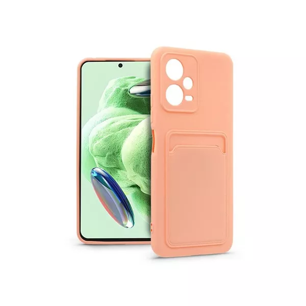 Haffner PT-6627 Xiaomi Redmi Note 12 5G/Poco X5 5G pink szilikon hátlap kártyatartóval