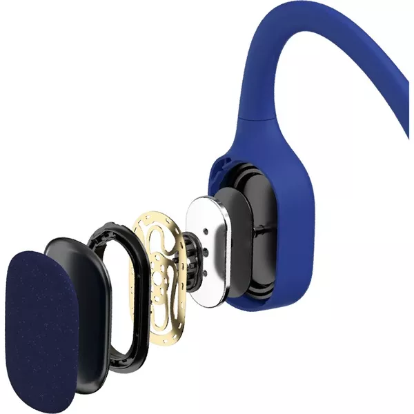 Shokz OpenSwim csontvezetéses vezeték nélküli kék MP3 lejátszós Open-Ear fejhallgató