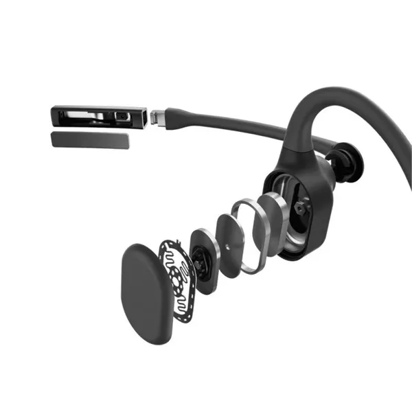 Shokz OpenComm2 csontvezetéses Bluetooth fekete Open-Ear headset + USB-C adapter