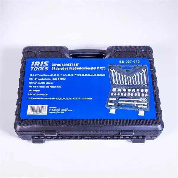 IRIS TOOLS SS-037-040 37 darabos dugókulcs készlet (1/2