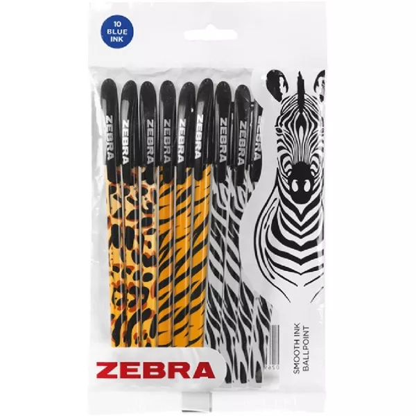 Zebra Animal Doodlerz 10 db-os vegyes mintájú eldobható golyóstoll