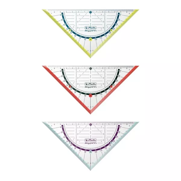 Herlitz my.pen 16cm-es színes háromszögvonalzó