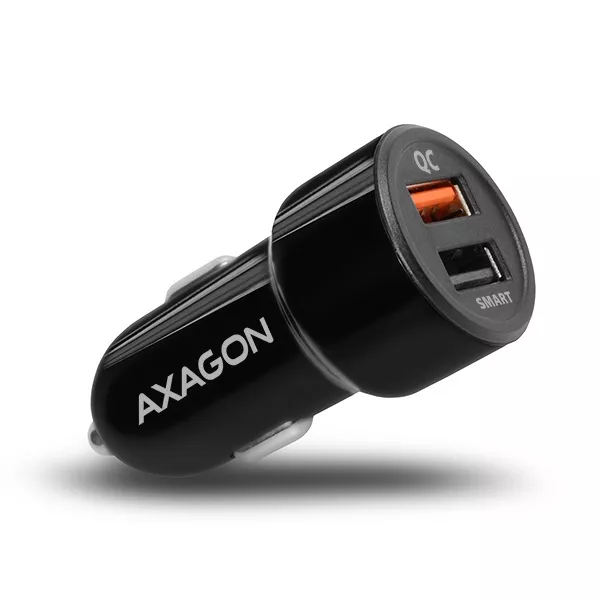 Axagon PWC-QC5 QC3.0 + 2.4A fekete autós töltő