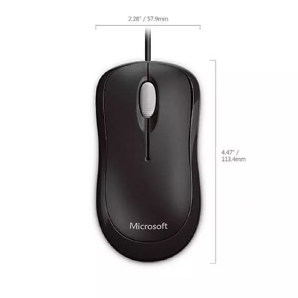 Egér Microsoft Microsoft Basic Optical Mouse Mac/Win USB, Black