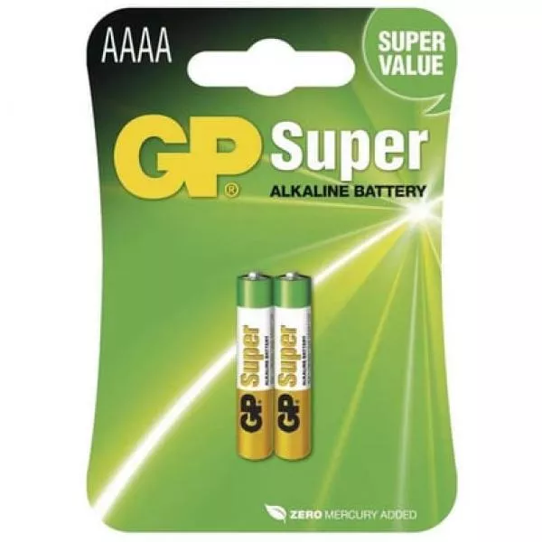 Akkumulátor GP Super Alkaline Battery 25A, AAAA, LR61 (LR8D425), 1,5V, 2pcs