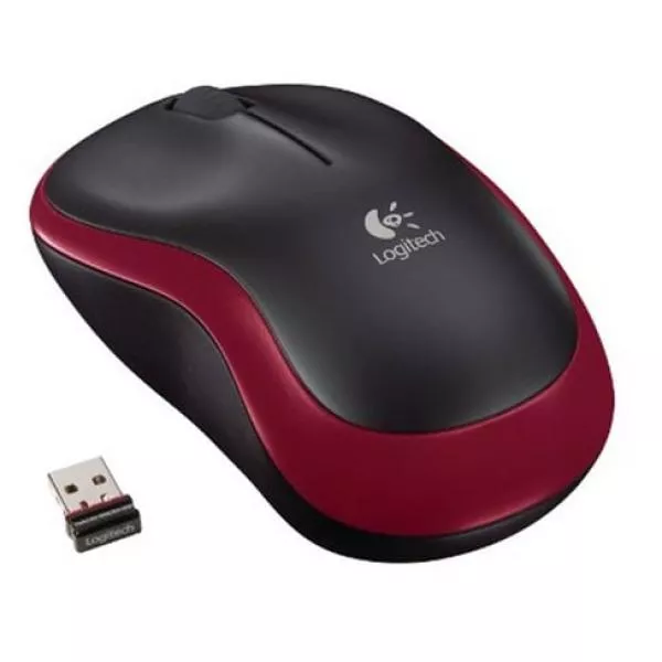 Egér Logitech Wireless Mouse M185 nano Red