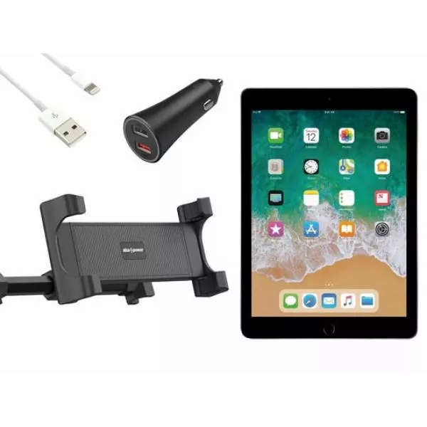 Tablet Apple iPad 6 (2018) Space Grey 128GB, Car Charger, Tablet Holder (Car Bundle)