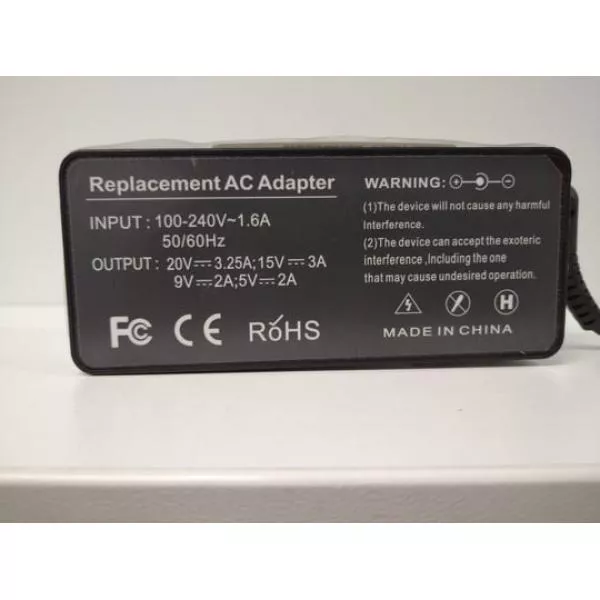 Power adapter Replacement 65W Type-C 20V