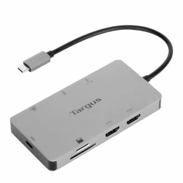 Dokkoló állomás Targus USB-C Dual HDMI 4K Docking Station with 100W PD Pass-Thru (No AC Adapter)