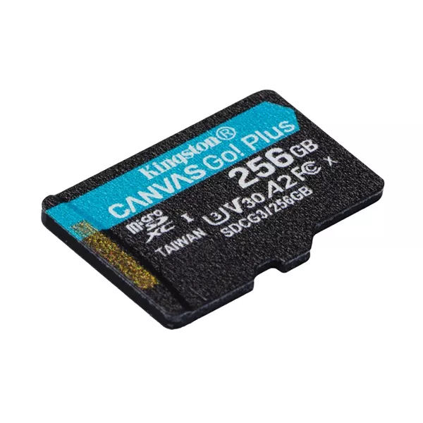 Kingston 256GB SD micro Canvas Go! Plus (SDXC Class 10 UHS-I U3) (SDCG3/256GBSP) memóriakártya