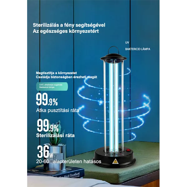 Zinas ZN-UVL07 UV/UV+ózongenerátoros fertőtlenítő lámpa