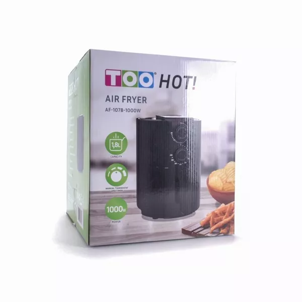 TOO AF-107B-1000 W fekete 1,8 L forrólevegős sütő (air fryer)