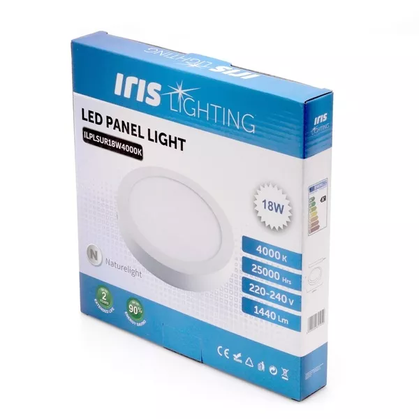 Iris Lighting PLSUR-18W 18/1440lm/4000K mennyezeti kör alakú LED panel