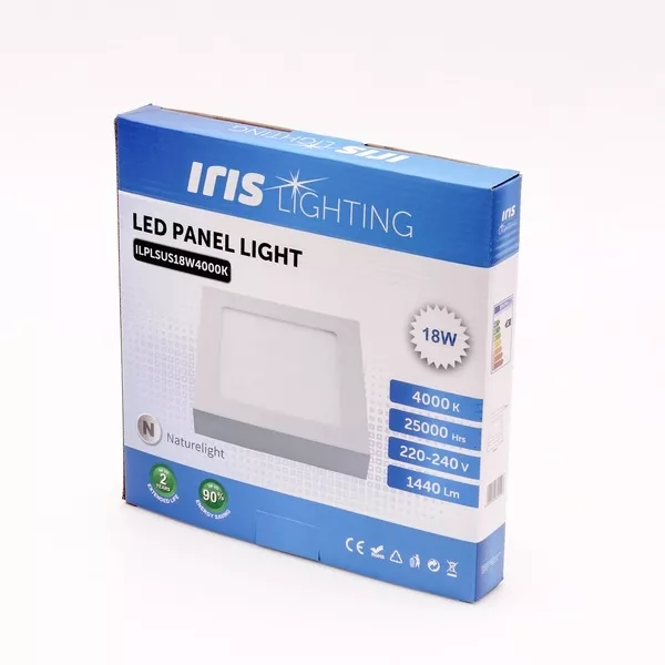 Iris Lighting PLSUS-18W 18W/1440lm/4000K mennyezeti négyzet alakú LED panel