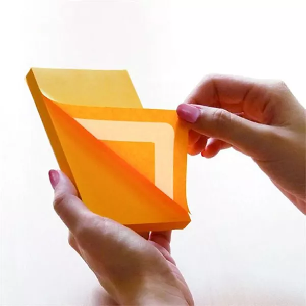 Stick`N 360° 76x127 mm 100 lap narancssárga öntapadó jegyzettömb