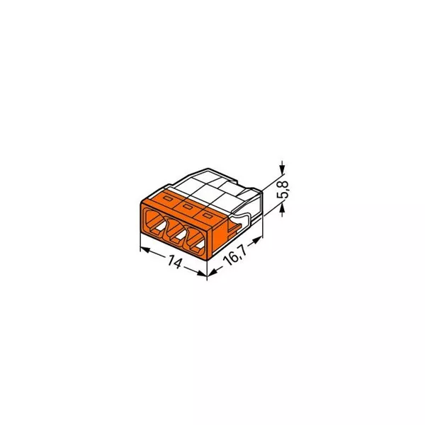 WAGO 2273-203 100 db/csomag COMPACT vezetékösszekötő