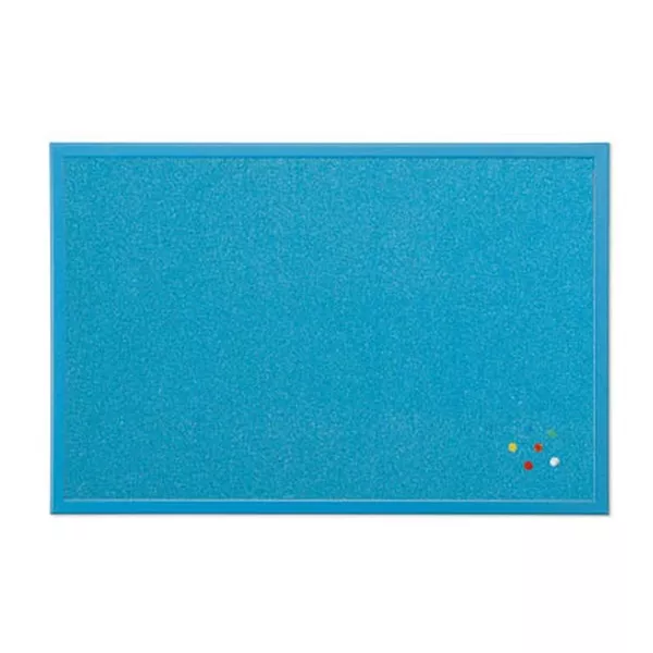 Bi-Office 40x60cm fakeretes kék parafatábla