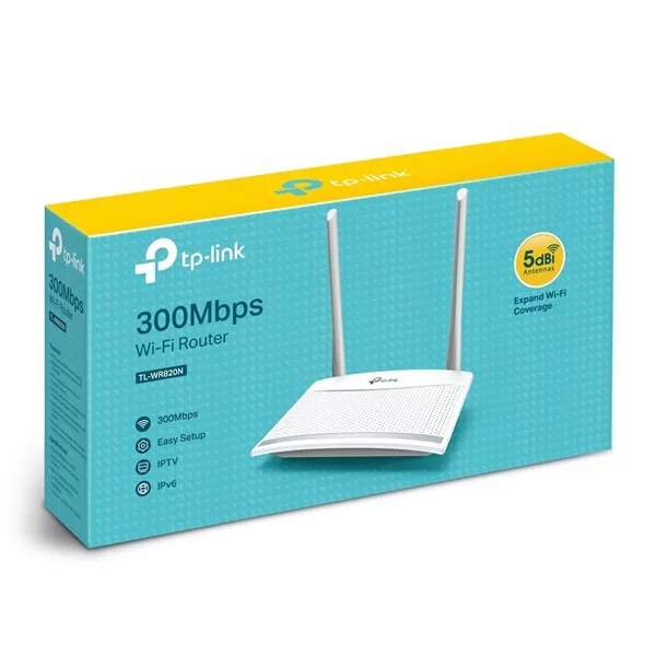 TP-Link TL-WR820N 2x FE LAN, 1xFE WAN port Vezeték nélküli 300Mbps Router