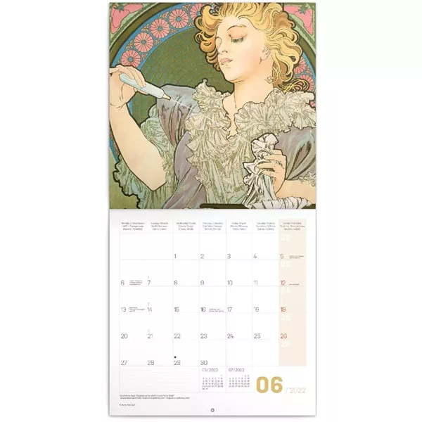 Realsystem 2025 Alphonse Mucha 6097-AM falinaptár