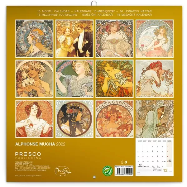 Realsystem 2025 Alphonse Mucha 6097-AM falinaptár