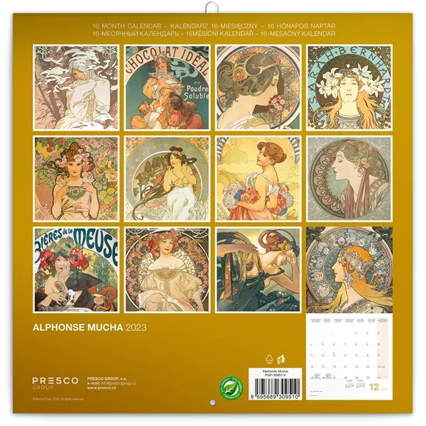 Realsystem 2025 Alphonse Mucha 6097-AM falinaptár