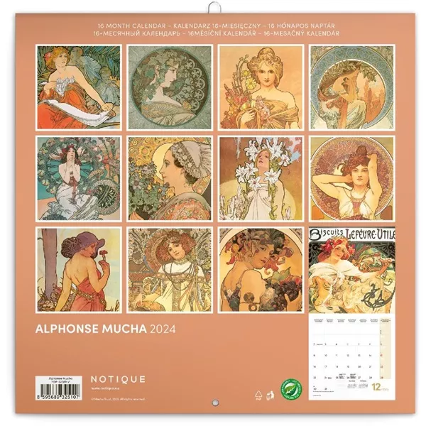 Realsystem 2025 Alphonse Mucha 6097-AM falinaptár