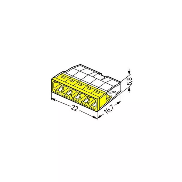 WAGO 2273-205 100 db/csomag COMPACT vezetékösszekötő