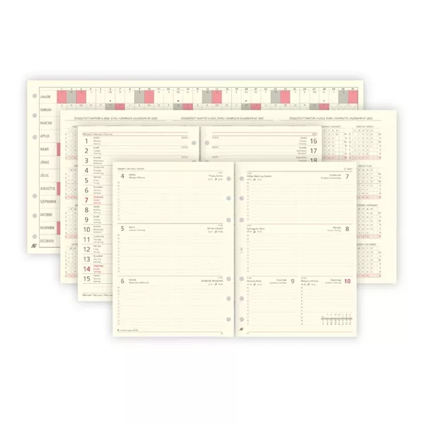 Kalendart Saturnus L313 21/22 tanári gyűrűs betétlap csomag