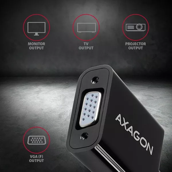 Axagon RVD-VGN Displayport - VGA adapter