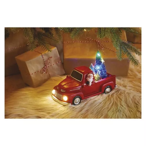 Emos DCLW09 télapó autóban karácsonyfákkal beltéri karácsonyi LED dekoráció