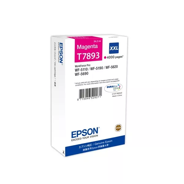 Epson C13T789340 T7893 patron magenta