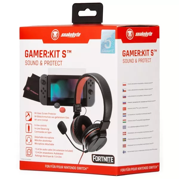 Snakebyte SB915444 GAMER:KIT PRO Nintendo Switch védőfólia és headset