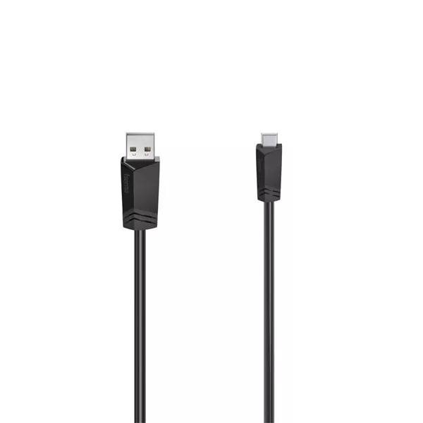 Hama FIC USB A - mini USB B 1,5m fekete adatkábel