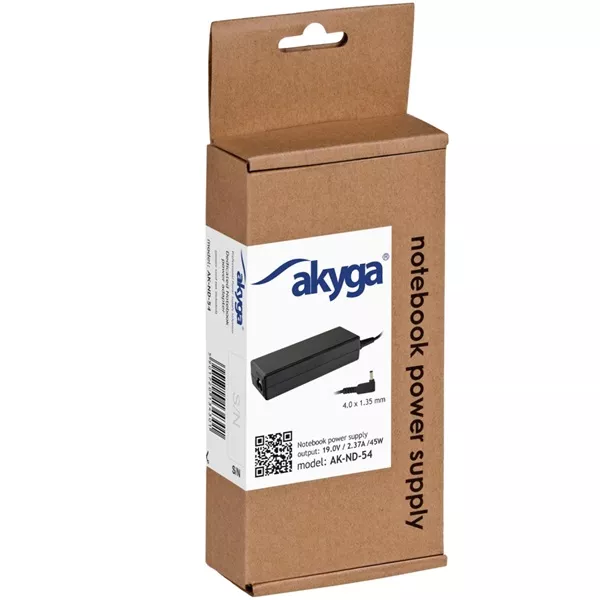 Akyga AK-ND-54 19V/2,37A/45W 4x1,35mm + pin Asus notebook hálózati töltő