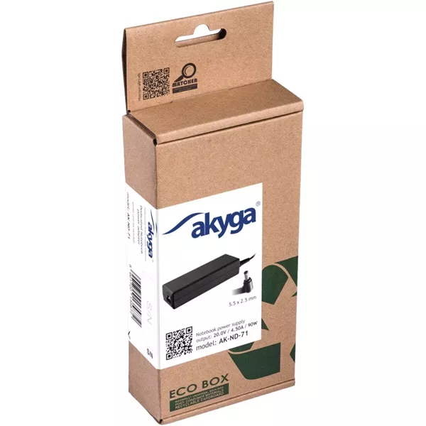 Akyga AK-ND-71 20V/4,5A/90W 5,5x2,5mm Lenovo notebook hálózati töltő