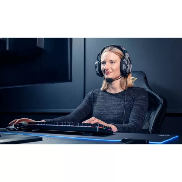 Trust GXT 323K Carus fekete terepszínű gamer headset