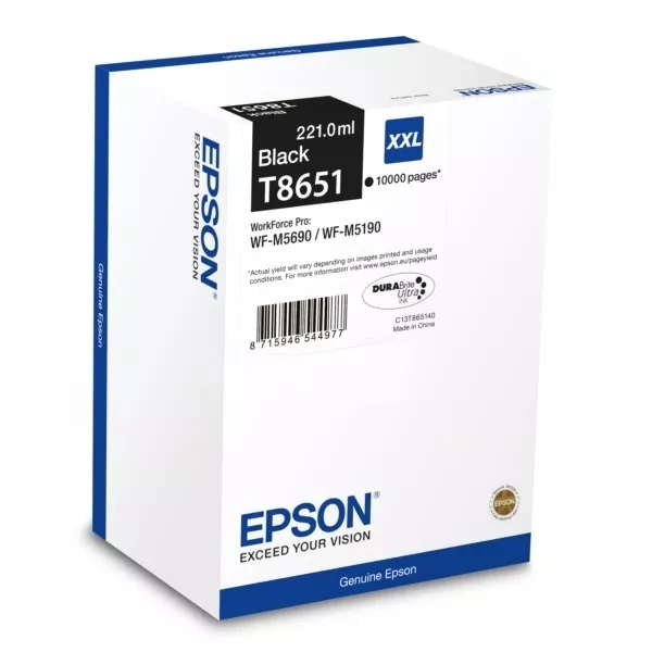 Epson C13T865140 T8651 10k fekete tintapatron