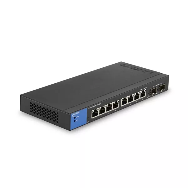Linksys LGS310C 8x GbE LAN 2x SFP GbE port L3 menedzselhető switch