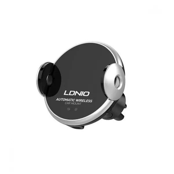 LDNIO MA02-BK fekete szellőzőrácsba illeszthető telefon tartó és vezeték nélküli töltő
