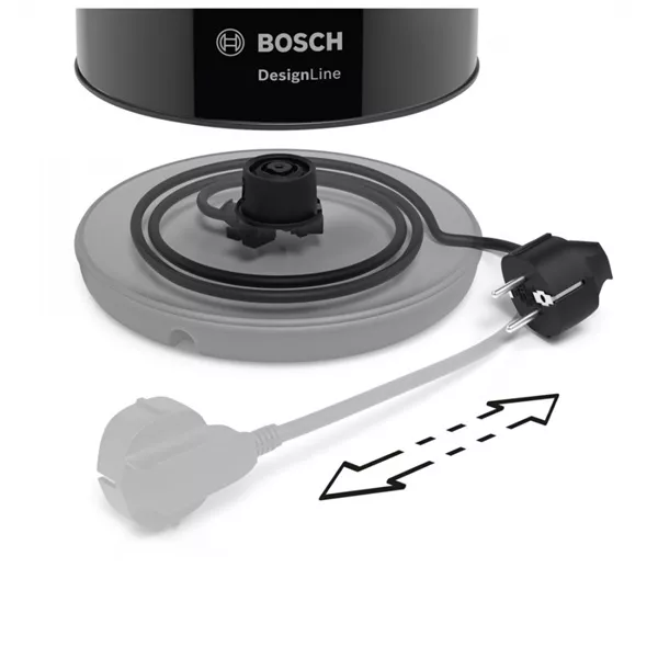 Bosch TWK3P423 DesignLine fekete vízforraló