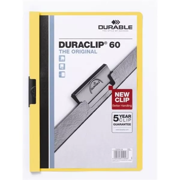 Durable Duraclip A4 60lapos sárga clip-mappa