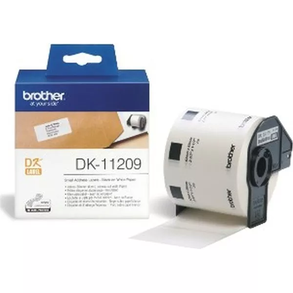 Brother DK11209 29x62mm 800db-os papír fehér/fekete papírszalag