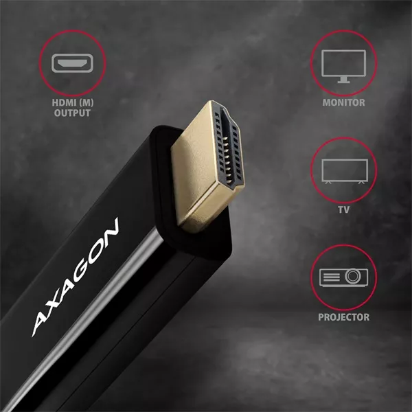 Axagon RVDM-HI14C2 Mini Displayport - HDMI 1.4 kábel