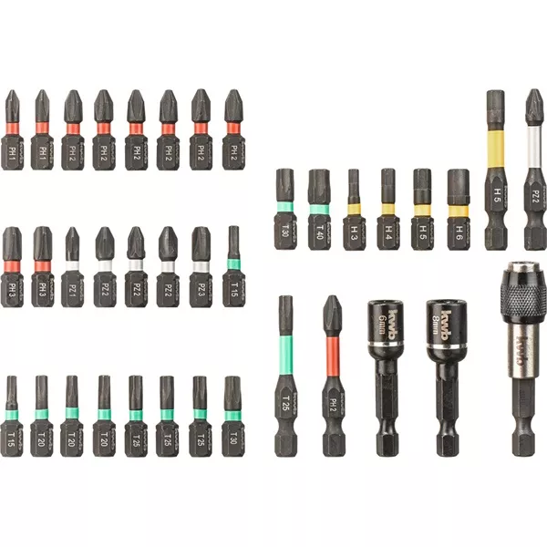 KWB 49109000 PROFI IMPACT torziós 37 db-os bit készlet