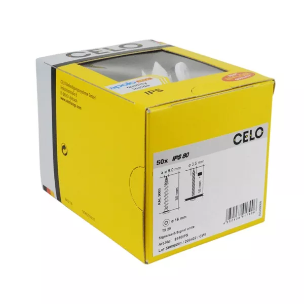 CELO IPS 80 fehér - RAL 9003 (50 db / doboz) szigetelőanyag csavar